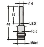 電感式接近傳感器M4系列接插件尺寸圖