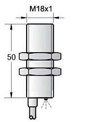 漫反射激光光電傳感器M18尺寸圖